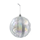 Esfera transparente plateada 10cm