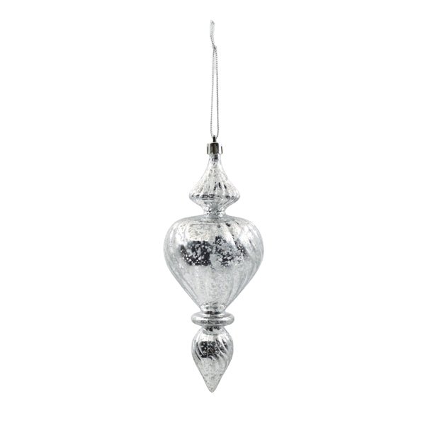 Ornamento rombo plata 17cm