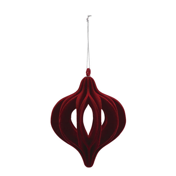 Ornamento felpa rojo 10cm