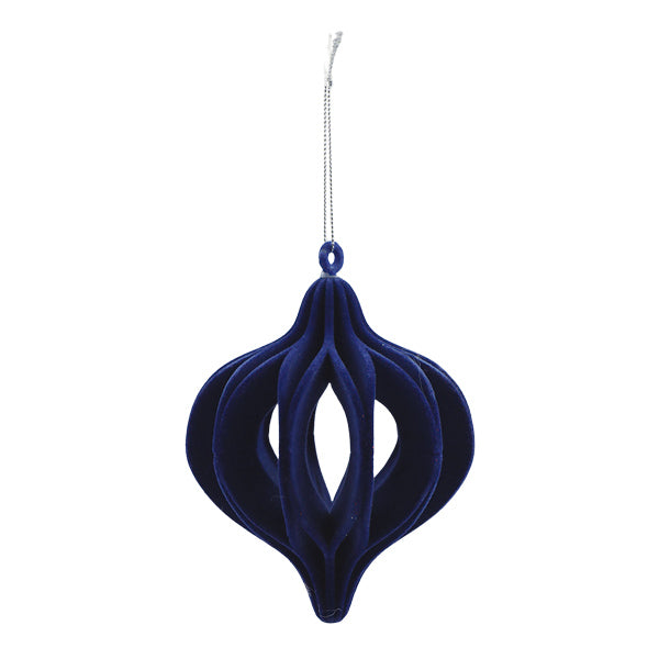 Ornamento felpa azul 10cm