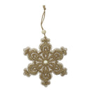 Ornamento snowflake dorado 26cm