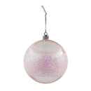 Esfera escarchada rosada 8cm