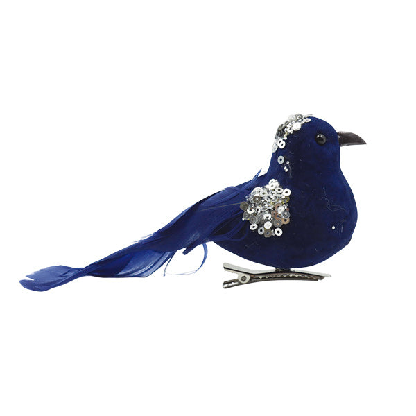 Ornamento pájaro azul 22cm