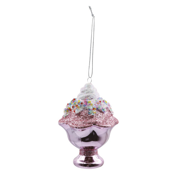 Ornamento helado rosado 10cm