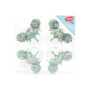 Caja de esferas 4 unidades verdes Mickey 12cm