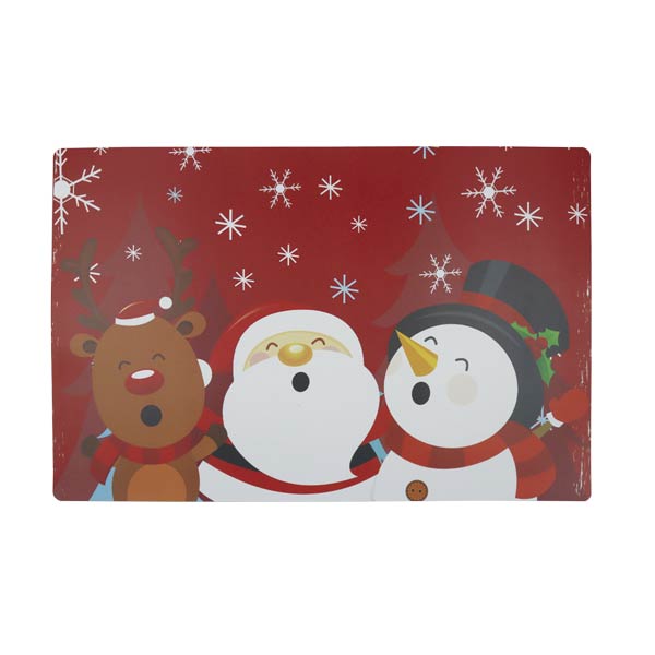 Individual de mesa navideño rojo 43cm