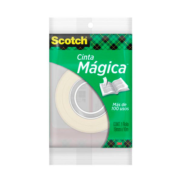 Cinta adhesiva mágica 19 milímetros x 10 metros en bolsa Scotch