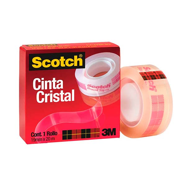 Cinta adhesiva cristal 19mmx20m Scotch
