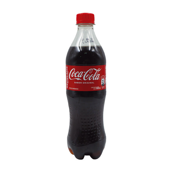 Refresco gaseoso Coca Cola 600ml.