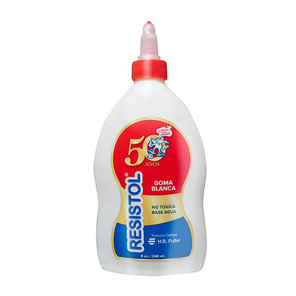 Goma escolar 240ml Resistol.