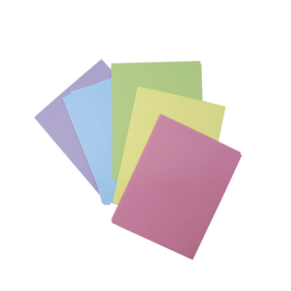 Papel color pastel 75 gramos 5 colores surtidos 100 hojas carta Basic.