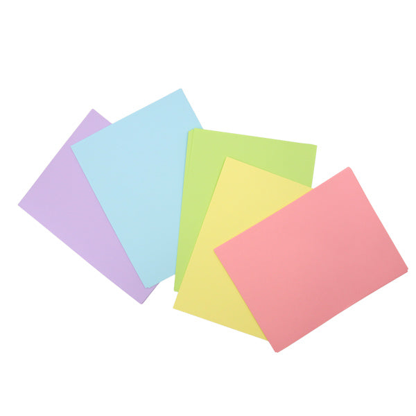 Papel color pastel 75 gramos 5 colores surtidos 100 hojas carta Basic.