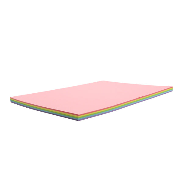 Papel color pastel 75 gramos 5 colores surtidos 100 hojas carta Basic.