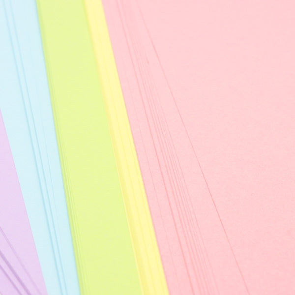 Papel color pastel 75 gramos 5 colores surtidos 100 hojas carta Basic.