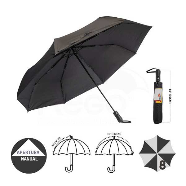 Paraguas plegable semiautomático 27"