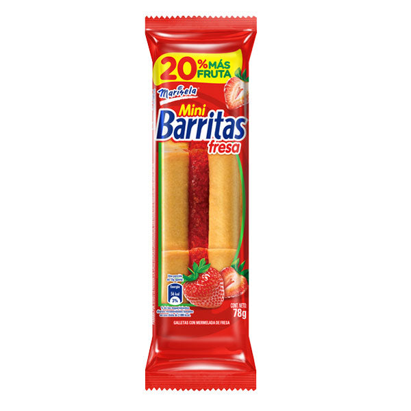 Mini barritas fresa 104g