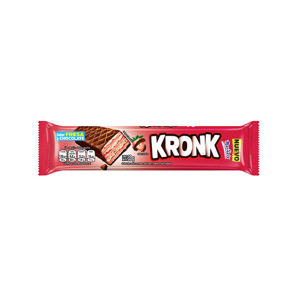 Galleta Kronk Marinela sabor a Chocolate con Fresa 33 gramos.