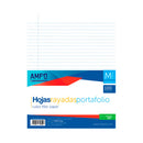 Hoja rayada blanca media carta Ampo