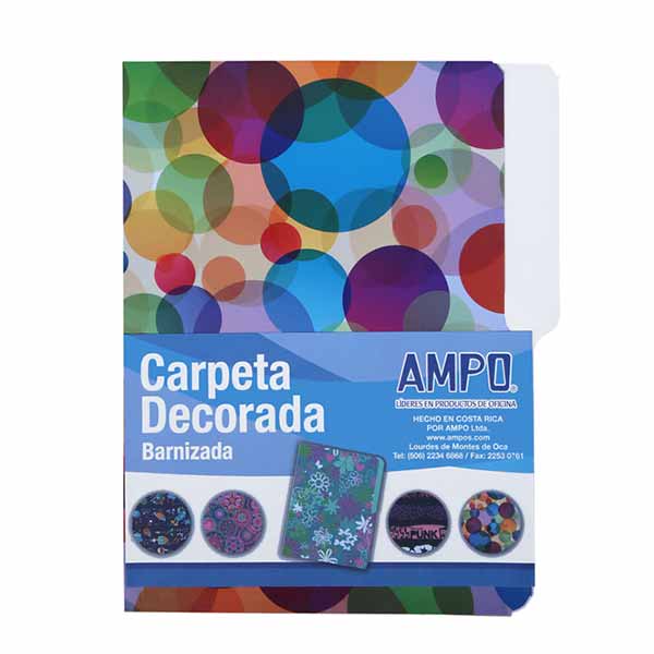 Folder decorado Circulos Ampo