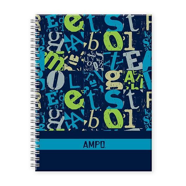 Cuaderno tapa dura diseño Marker marca AMPO.