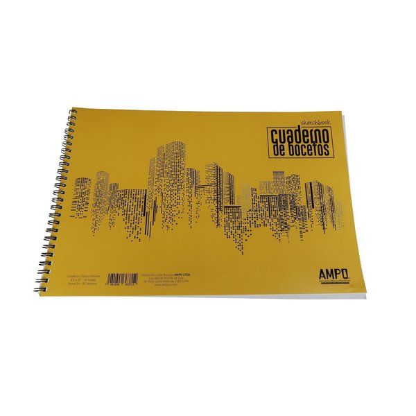 Cuaderno de dibujo bocetos 40 hojas. Marca AMPO.