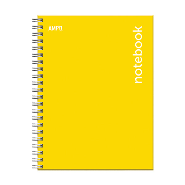Cuaderno tapa dura carta amarillo 100 hojas Ampo.