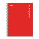 Cuaderno Notebook tapa dura carta rojo 100 hojas Ampo.