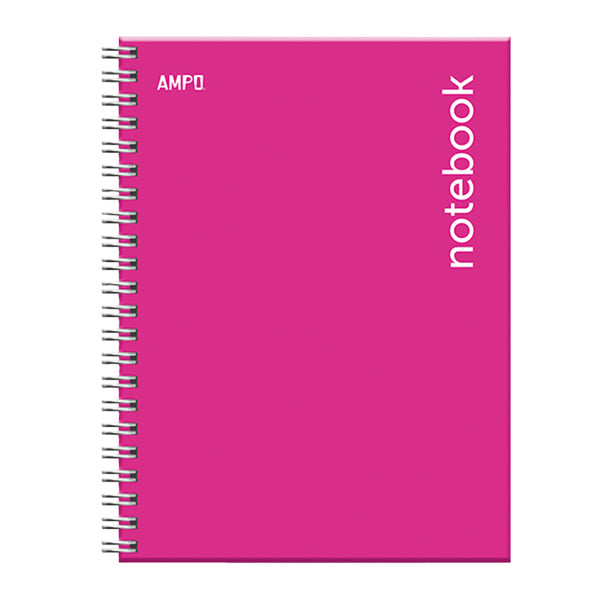 Cuaderno tapa dura carta fucsia 100 hojas Ampo.