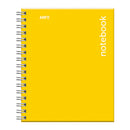 Cuaderno tapa dura media carta amarillo 100 hojas