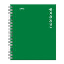 Cuaderno tapa dura media carta verde 100 hojas Amp
