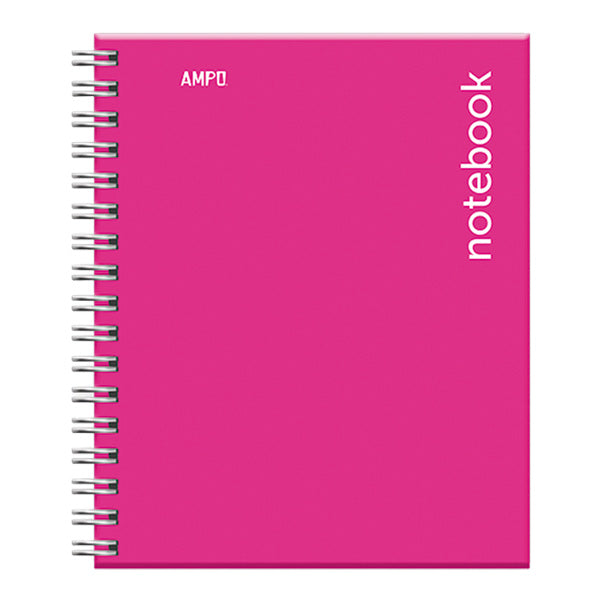 Cuaderno tapa dura media carta fucsia 100 hojas Am