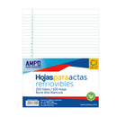 Hojas de actas removibles 200 folios Ampo