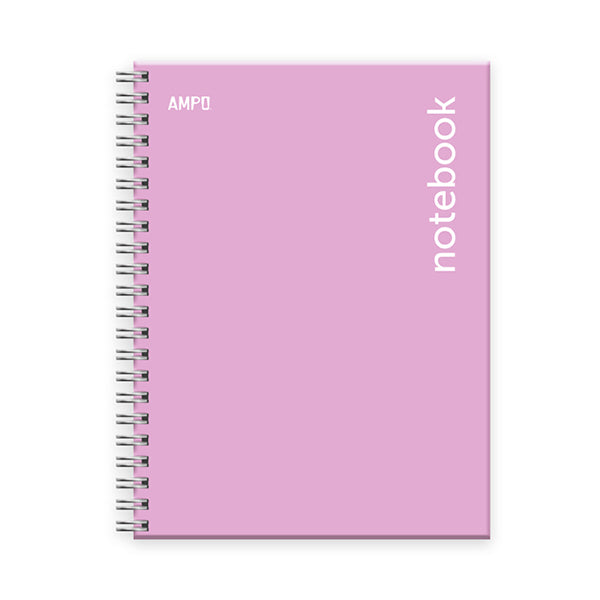 Cuaderno tapa dura tamaño carta 100 hojas lila pastel Ampo.