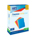Folder manila carta 80u color azul Ampo.