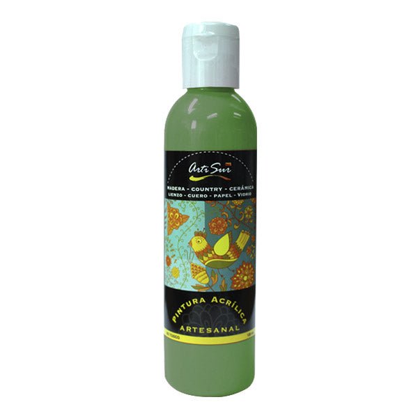 Pintura artesanal verde permanente 120ml