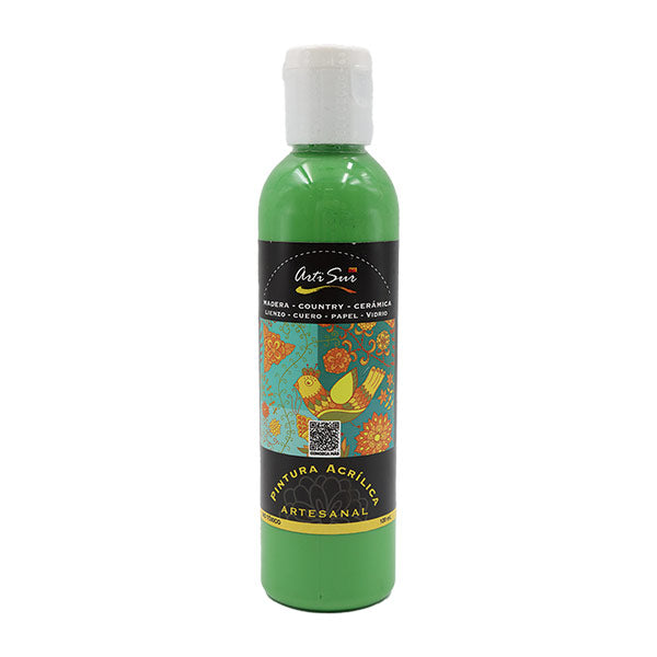 Pintura artesanal verde hoja 120ml