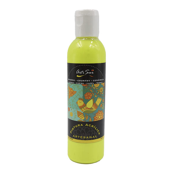 Pintura artesanal amarillo limon 120ml