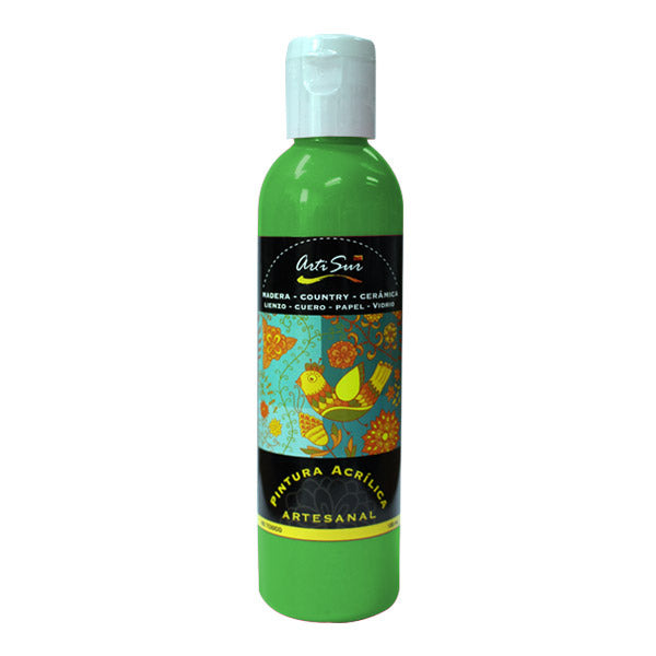 Pintura artesanal verde limòn 120ml