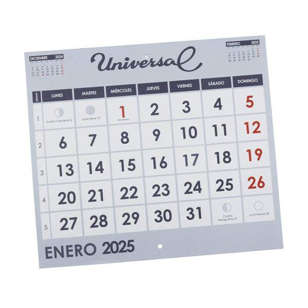 Calendario 2025 para pared