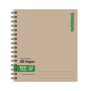 Cuaderno Tapa Flexible 80H Kraft 1/2