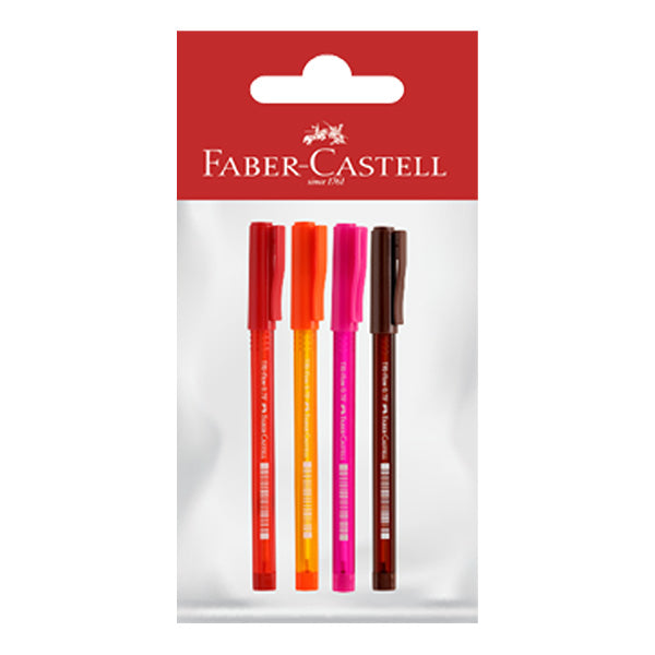 Bolígrafo fino surtido 4 unidades Faber Castell