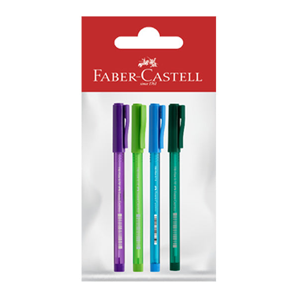 Bolígrafo fino surtido 4 unidades Faber Castell