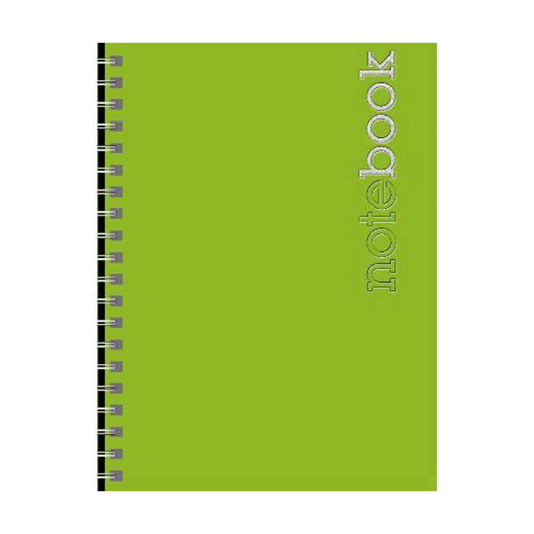 Cuaderno resorte tapa dura verde 96 hojas Book Ind Net