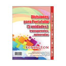 Divisiones P/Portafolio un color numerado PAQ.5