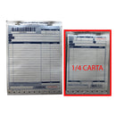 Factura de 1/4 triplicada bond con carbón .