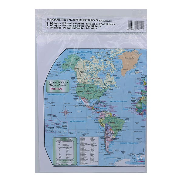 PAQUETE MAPAS PLANISFERIO Y CR 3UNDS