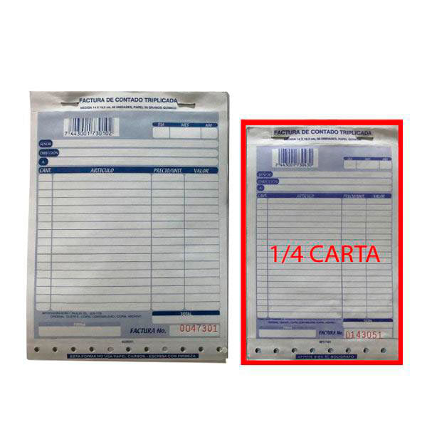 Factura buho 1/2 sencilla