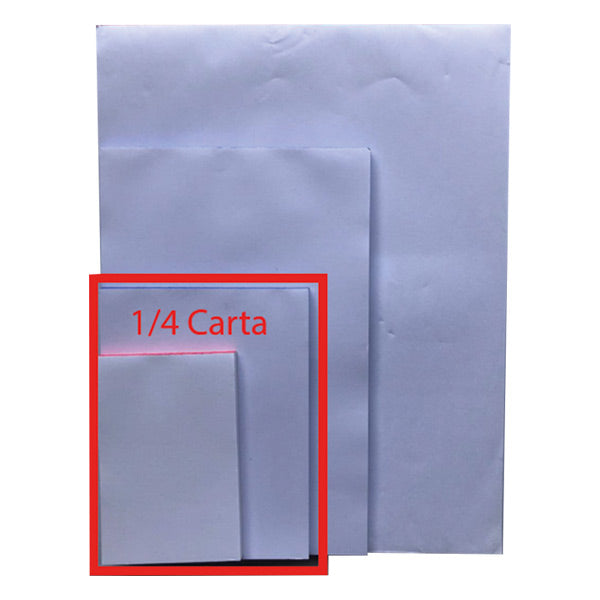 Block de papel bond 1/4 carta.