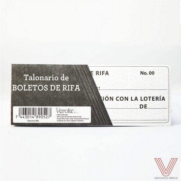 Boletos de rifa Veroliz