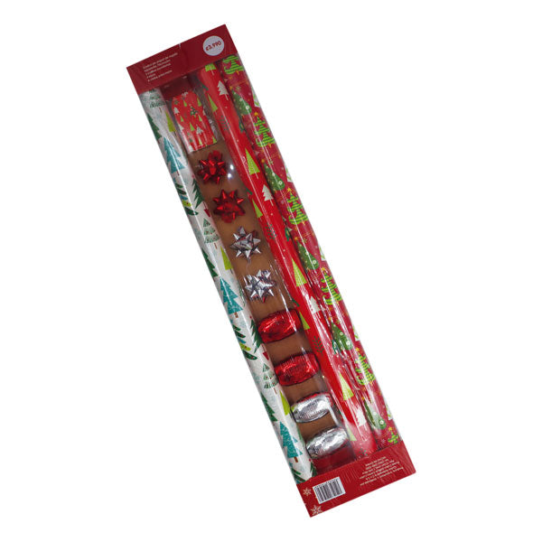 Set de rollos de papel navideño